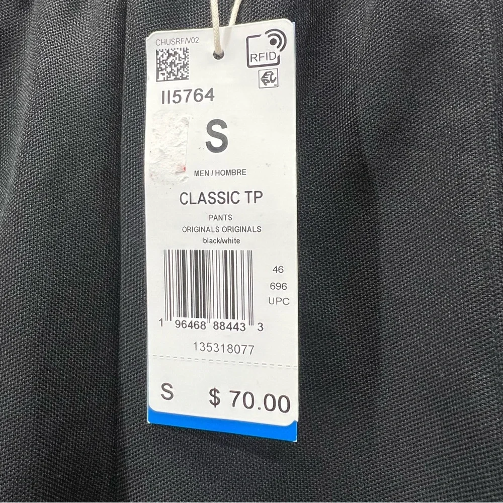 Adidas Men's‎ Black Joggers with White Stripes Small